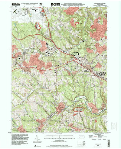 United States Geological Survey Oakdale, PA (1993, 24000-Scale) digital map