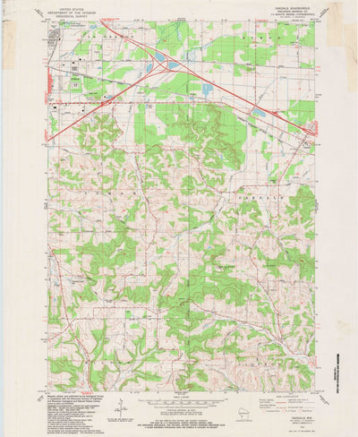 United States Geological Survey Oakdale, WI (1983, 24000-Scale) digital map