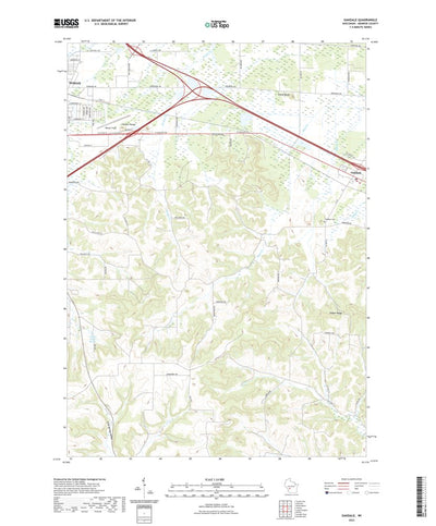 United States Geological Survey Oakdale, WI (2022, 24000-Scale) digital map