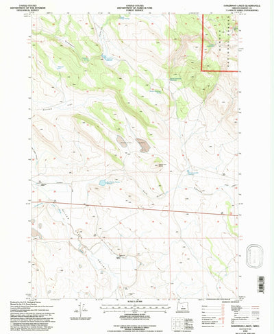 United States Geological Survey Oakerman Lakes, OR (1992, 24000-Scale) digital map