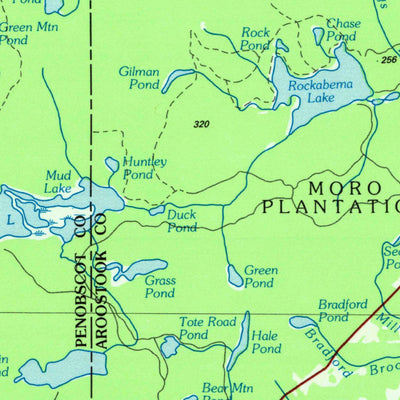 United States Geological Survey Oakfield, ME (1985, 100000-Scale) digital map