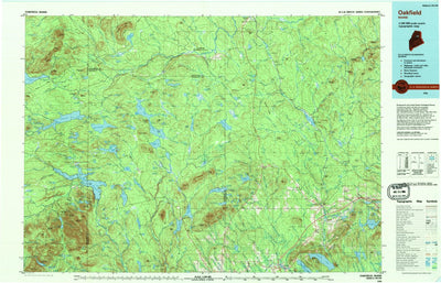 United States Geological Survey Oakfield, ME (1994, 100000-Scale) digital map
