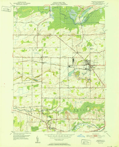United States Geological Survey Oakfield, NY (1952, 24000-Scale) digital map