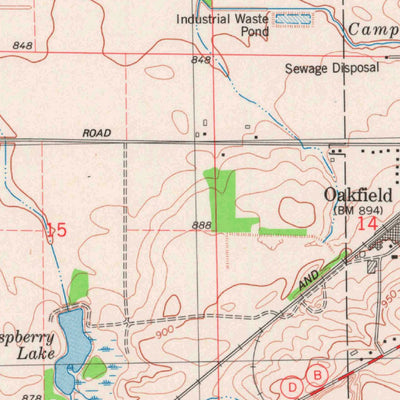 United States Geological Survey Oakfield, WI (1980, 24000-Scale) digital map