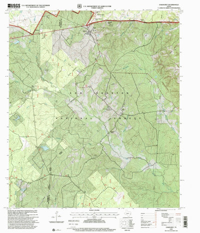 United States Geological Survey Oakhurst, TX (1997, 24000-Scale) digital map