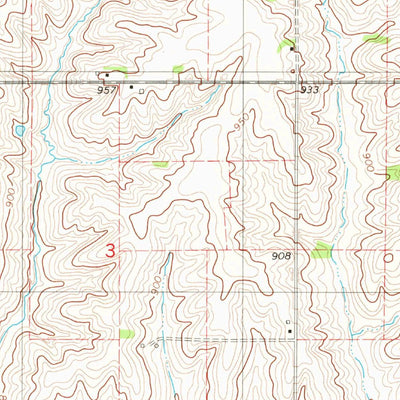 United States Geological Survey Oakland Acres, IA (1980, 24000-Scale) digital map