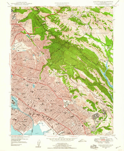 United States Geological Survey Oakland East, CA (1947, 24000-Scale) digital map