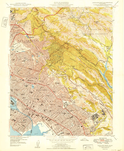 United States Geological Survey Oakland East, CA (1949, 24000-Scale) digital map