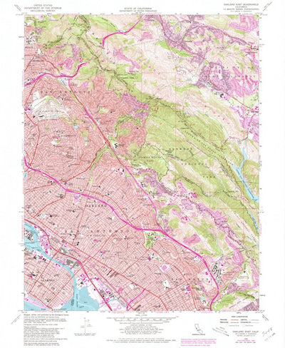 United States Geological Survey Oakland East, CA (1959, 24000-Scale) digital map