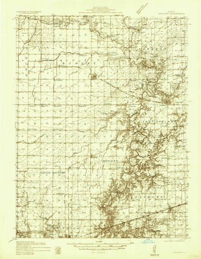 United States Geological Survey Oakland, IL (1936, 48000-Scale) digital map