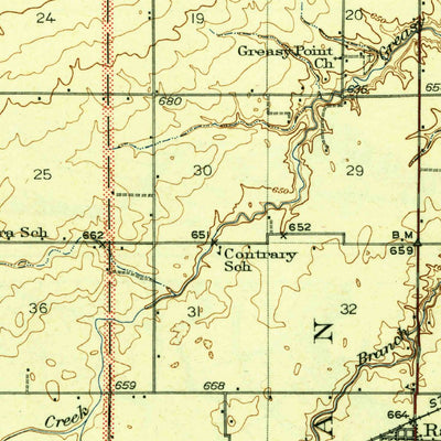 United States Geological Survey Oakland, IL (1942, 62500-Scale) digital map