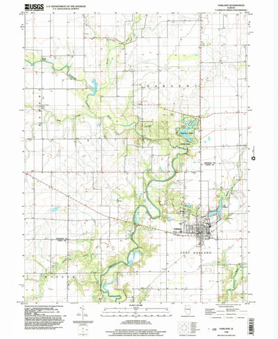 United States Geological Survey Oakland, IL (1998, 24000-Scale) digital map