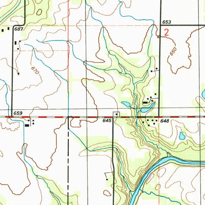 United States Geological Survey Oakland, IL (1998, 24000-Scale) digital map