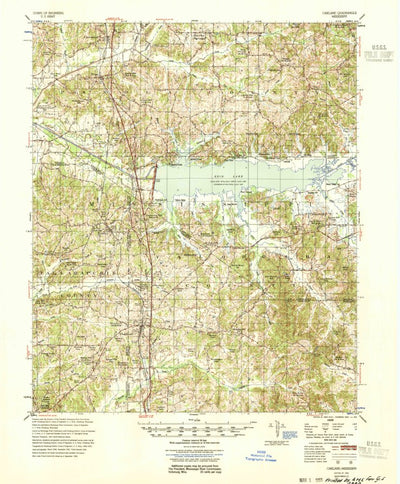 United States Geological Survey Oakland, MS (1954, 62500-Scale) digital map