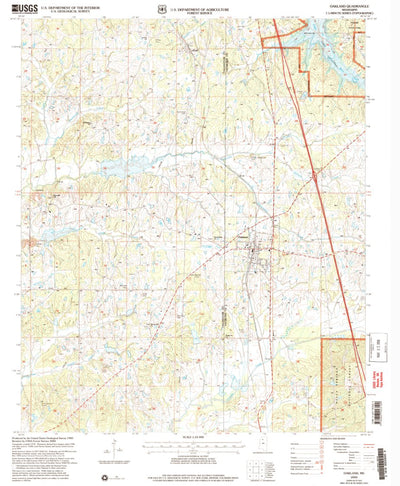 United States Geological Survey Oakland, MS (2000, 24000-Scale) digital map