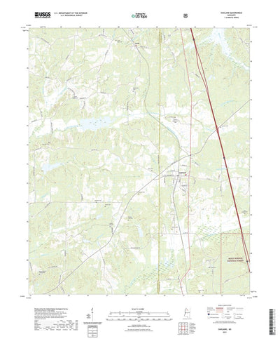 United States Geological Survey Oakland, MS (2021, 24000-Scale) digital map
