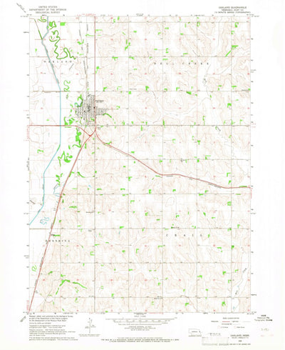 United States Geological Survey Oakland, NE (1966, 24000-Scale) digital map