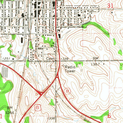 United States Geological Survey Oakland, NE (1966, 24000-Scale) digital map