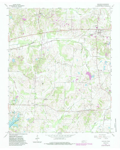 United States Geological Survey Oakland, TN (1965, 24000-Scale) digital map