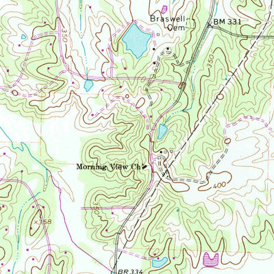 United States Geological Survey Oakland, TN (1965, 24000-Scale) digital map