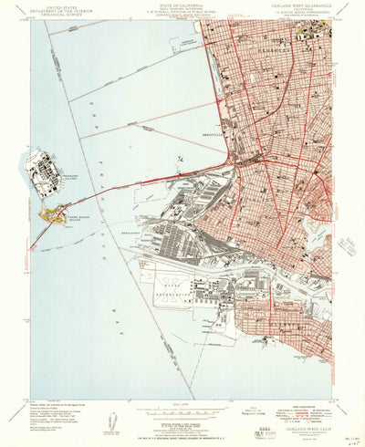 United States Geological Survey Oakland West, CA (1949, 24000-Scale) digital map