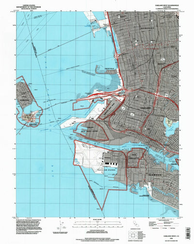 United States Geological Survey Oakland West, CA (1993, 24000-Scale) digital map
