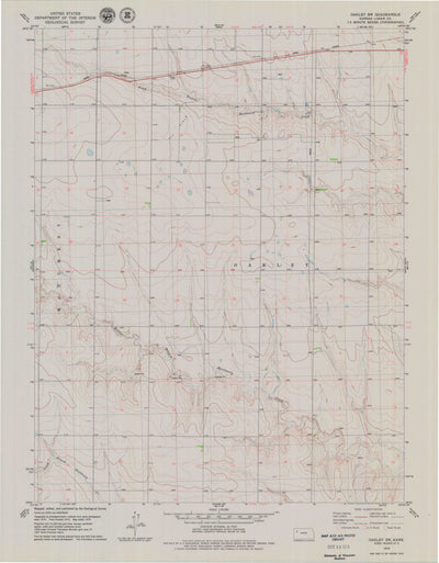 United States Geological Survey Oakley SW, KS (1979, 24000-Scale) digital map
