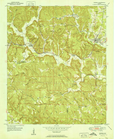 United States Geological Survey Oakman, AL (1951, 24000-Scale) digital map
