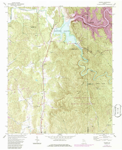 United States Geological Survey Oakman, GA (1971, 24000-Scale) digital map
