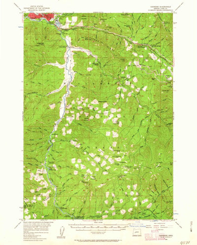 United States Geological Survey Oakridge, OR (1956, 62500-Scale) digital map