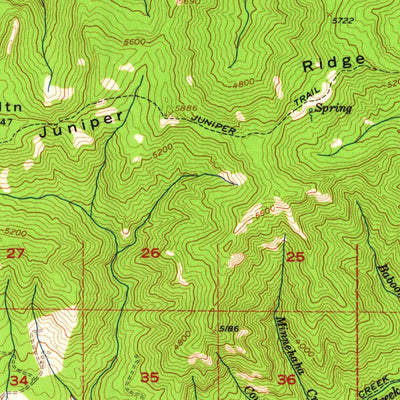 United States Geological Survey Oakridge, OR (1956, 62500-Scale) digital map