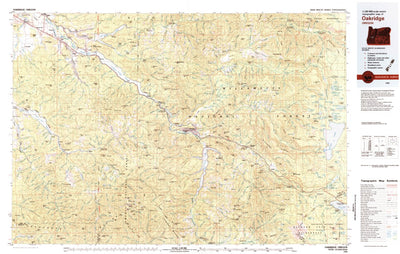 United States Geological Survey Oakridge, OR (1983, 100000-Scale) digital map