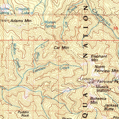 United States Geological Survey Oakridge, OR (1983, 100000-Scale) digital map