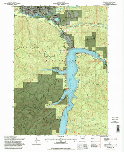 United States Geological Survey Oakridge, OR (1997, 24000-Scale) digital map