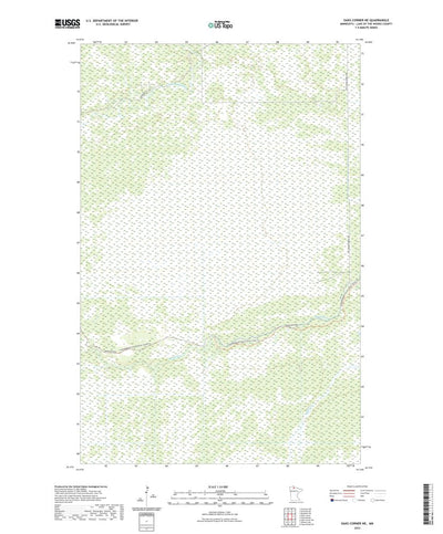 United States Geological Survey Oaks Corner NE, MN (2022, 24000-Scale) digital map