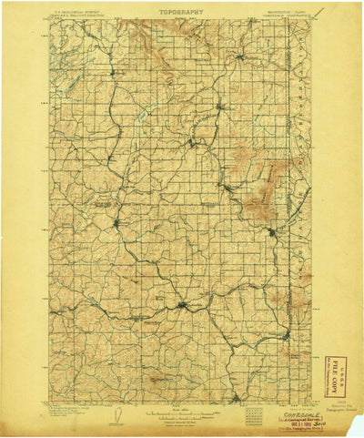 United States Geological Survey Oaksdale, WA-ID (1905, 125000-Scale) digital map