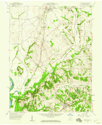 United States Geological Survey Oaktown, IN-IL (1958, 24000-Scale) digital map