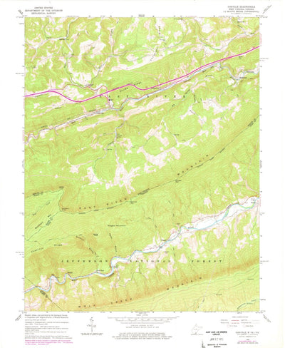 United States Geological Survey Oakvale, WV-VA (1965, 24000-Scale) digital map