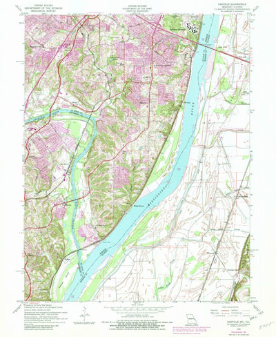 United States Geological Survey Oakville, MO-IL (1954, 24000-Scale) digital map