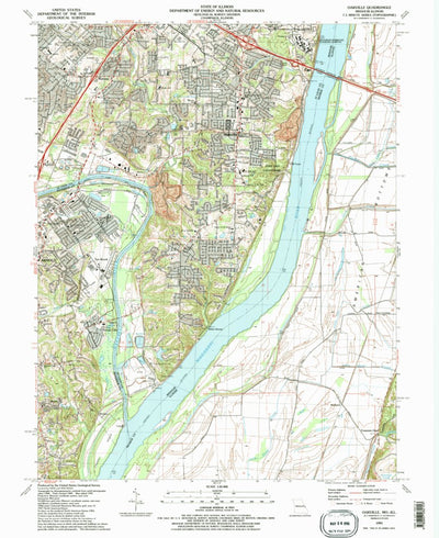 United States Geological Survey Oakville, MO-IL (1991, 24000-Scale) digital map