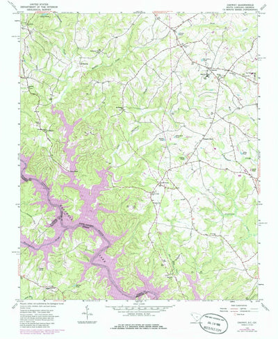 United States Geological Survey Oakway, SC-GA (1963, 24000-Scale) digital map