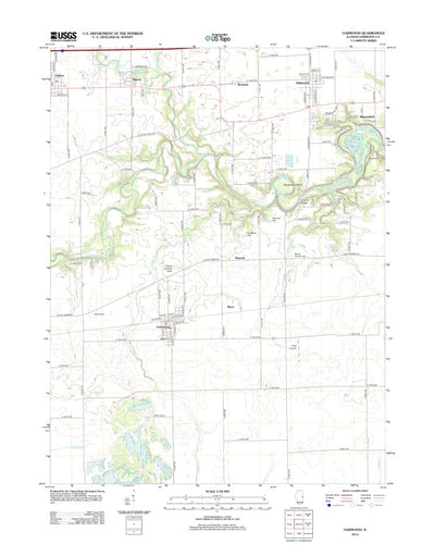 United States Geological Survey Oakwood, IL (2012, 24000-Scale) digital map