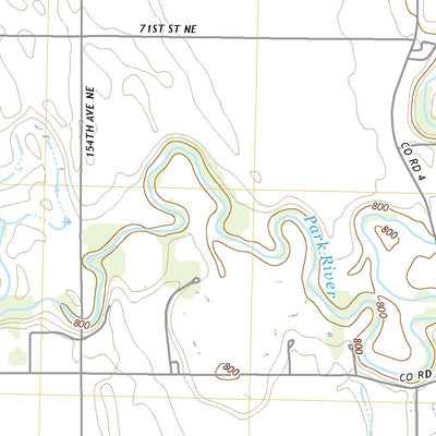 United States Geological Survey Oakwood, ND (2020, 24000-Scale) digital map