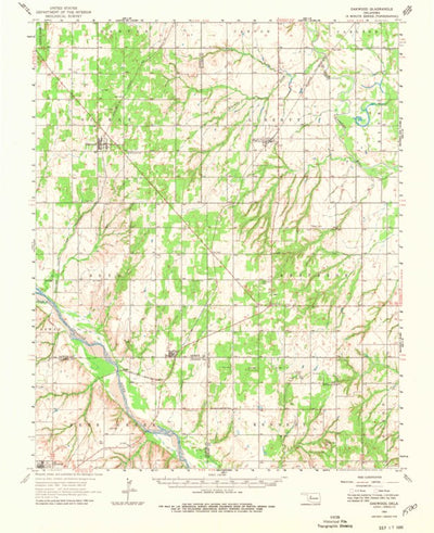 United States Geological Survey Oakwood, OK (1964, 62500-Scale) digital map