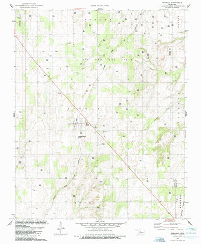 United States Geological Survey Oakwood, OK (1985, 24000-Scale) digital map