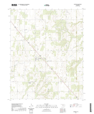 United States Geological Survey Oakwood, OK (2022, 24000-Scale) digital map