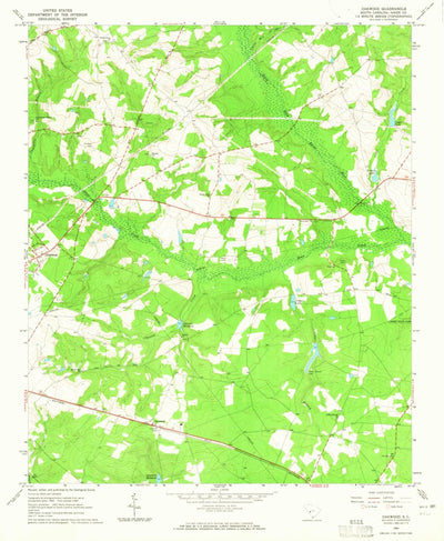 United States Geological Survey Oakwood, SC (1964, 24000-Scale) digital map