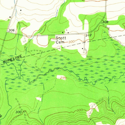 United States Geological Survey Oakwood, SC (1964, 24000-Scale) digital map