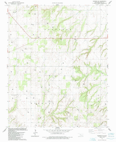 United States Geological Survey Oakwood SE, OK (1985, 24000-Scale) digital map