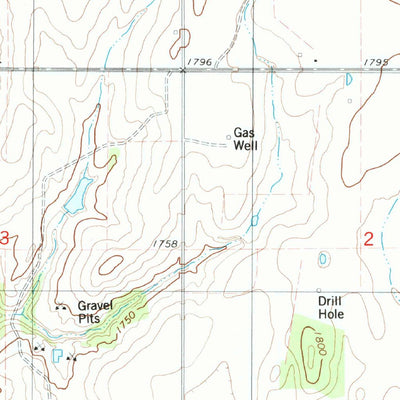 United States Geological Survey Oakwood SE, OK (1985, 24000-Scale) digital map